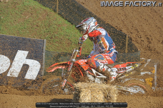2009-10-03 Franciacorta - Motocross delle Nazioni 0200 Free practice MX1 - Julien Bill - Aprilia 450 SWI